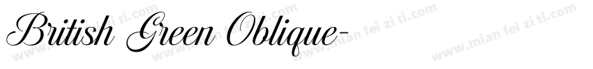 British Green Oblique字体转换